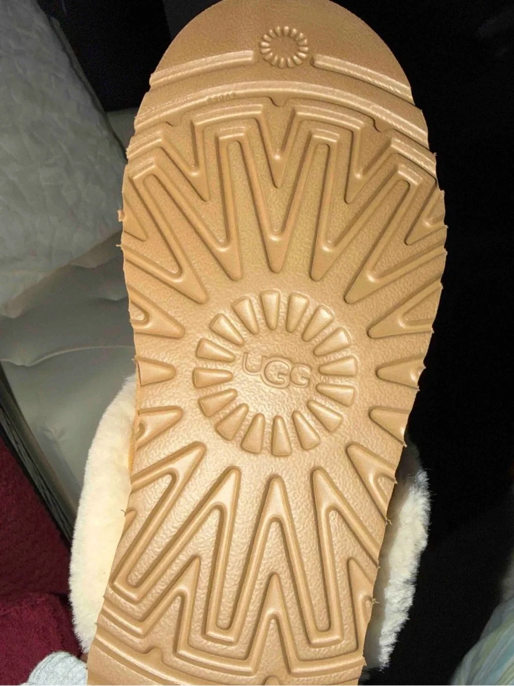 UGG Chestnut Suede Slip-On Slipper - Picture 5 of 5